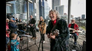 50th anniversary of Beatles rooftop concert [upl. by Ainitsirk]