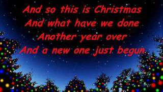 So This Is Christmas Lyrics [upl. by Ttik]