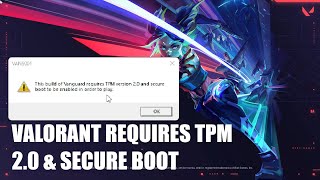 Windows 11 Tidak Bisa Main Valorant Requires TPM 20 amp Secure Boot  SOLUSI [upl. by Spalla179]