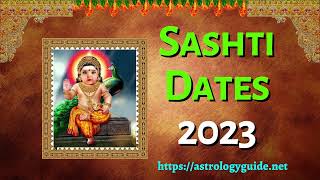 Skantha Sashti Dates 2023 [upl. by Werda]