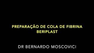 Preparação de Cola de Fibrina Beriplast para Cirurgia Pterígio [upl. by Yednarb]