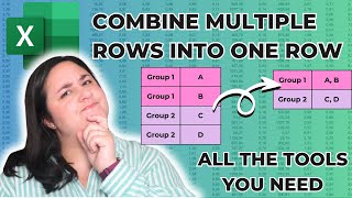 Combine Multiple Rows into One Row in Excel  Comprehensive Tutorial [upl. by Neall]