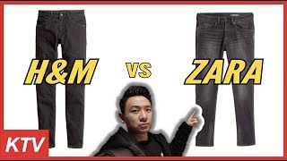 HampM vs ZARA MEN SKINNY JEANS QUALITY  FULL COMPARISON [upl. by Everara]