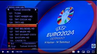 UEFA Euro 2024 TRT 1 HD TRT spor HD frekans ayarlama 📺 [upl. by Val]