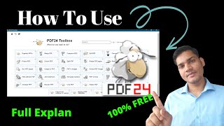 Pdf24 creator how to use in Hindi All in one offline Pdf editor 100 free 24 tools [upl. by Ralli]