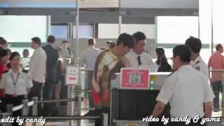 Lee Minho 이민호李敏鎬20140903 HK airport香港機場 Tenwow Tea天喔茶庄conference發佈會 arrived amp departed [upl. by Cirre]