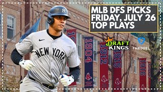 MLB DFS LIVE PRELOCK QampA FRIDAY July 26th FanDuel amp DraftKings Lineup Advice [upl. by Yelkrab]