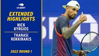 Nick Kyrgios vs Thanasi Kokkinakis Extended Highlights  2022 US Open Round 1 [upl. by Olegna]