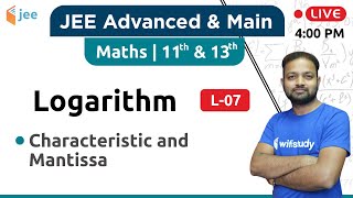 Characteristic and Mantissa  Logarithm L7  Maths by Vishnu Sir  JEE AdvancedMain [upl. by Eralc]