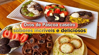 5 sabores DIFERENTES e deliciosos  OVOS DE PÁSCOA DE COLHER [upl. by Nali]