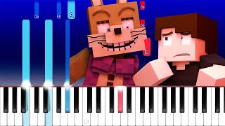 FNAF Minecraft  Drawn to the Bitter  Cubical Piano Tutorial [upl. by Anasor27]