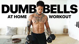 Perfect Full Body Home Workout For Beginners DUMBBELLS ONLY [upl. by Airyt]