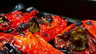 PIMIENTOS ASADOS 🌶 Cómo asar pimientos 100 FACIL✅ [upl. by Daigle951]