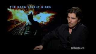 Christian Bale  The Dark Knight Rises Interview with Tribute [upl. by Schafer]