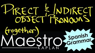 Using DIRECT and INDIRECT object pronouns together in Spanish [upl. by Epillihp296]