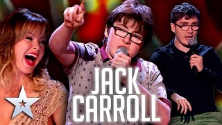 Jack Carroll  ALL PERFORMANCES  Britains Got Talent [upl. by Yarg]