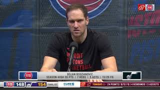 Bojan Bogdanovic postgame interview  Detroit Pistons vs Utah Jazz [upl. by Leciram495]