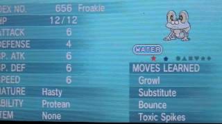 2x Shiny Froakie Back to Back Masuda Method  Pokemon X and Y [upl. by Stranger]