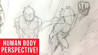 How To Draw Characters in Perspective Birds Eye View [upl. by Nyrol]