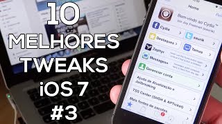 10 MELHORES TWEAKS iOS 7 3 [upl. by Onairpic]