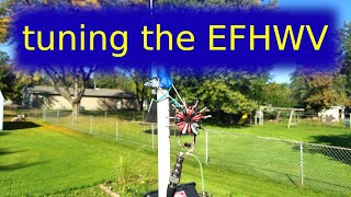 Tuning the Tripod EFHW Hamstick Vertical [upl. by Naryb]