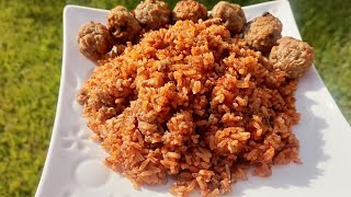 Corned Beef Jollof Rice Recipe  Easy Ghana Jollof Rice With Corned Beef [upl. by Seiber797]