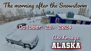 Anchorage Alaska 102924 Snowstorm [upl. by Sucitivel]