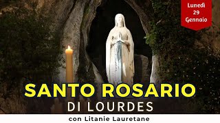 SANTO ROSARIO di Lourdes di oggi Lunedì 29 Gennaio 2024 con Litanie Lauretane [upl. by Ihcur]