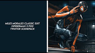 miles morales classic suit spiderman 2 ps5 twixtor scenepack [upl. by Sibelle]