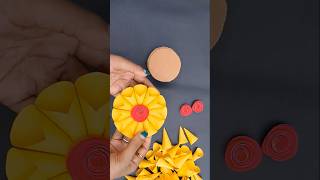 Best paper craft for home decoration  Paper flower wall hanging  room decoration idea shorts [upl. by Pearman439]