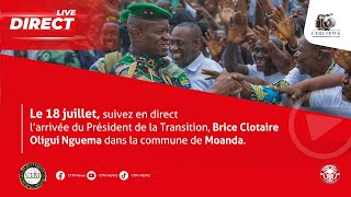 Gabon  Arrivée du Président de la Transition dans la commune de Moanda pour la tournée provinciale [upl. by Engelhart232]