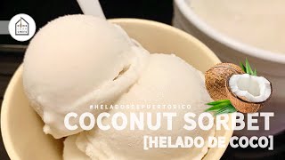 How to Make Puerto Rican Helado de Coco COCONUT ICE CREAM easy  Home with a Blender  by HCC [upl. by Pryce]