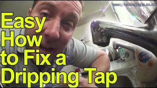 EASY HOW TO FIX A DRIPPING TAP  WASHER CHANGE  Plumbing Tips [upl. by Jones]