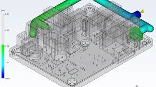 Moldflow Analysis Pressure Drop  MoldMan Systems™ [upl. by Angeli993]