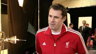 Jamie Carragher My first kit  The FIRST EVER Liverpool FC video on YouTube [upl. by Nilved]