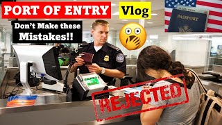 US custom and immigration vlog  Port of Entry My experience  Travel to USA travel h1b usa [upl. by Ewnihc]