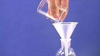 Using the Separatory Funnel Pouring in liquids [upl. by Ferdy]