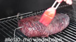 Tafelspitz in Cola Rotwein Marinade aus dem BBQ Smoker [upl. by Annot909]