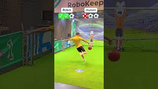 Robot vs Human ⚽🧠🥅 football footballskils sportsball soccerball robot shortsfeed [upl. by Haorbed]