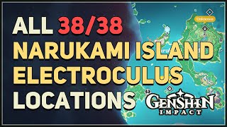 All 38 Narukami Island Electroculus Locations Genshin Impact [upl. by Ynaffital]