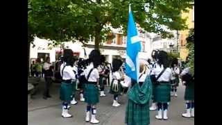 Buccleuch and Queensberry Caledonia Pipe Band from Thornhill Dumfriesshire Scotland [upl. by Ailenroc]