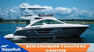 2019 Cruisers Yachts 54 Cantius Yacht Tour SkipperBuds [upl. by Hajile]