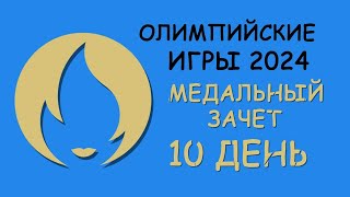 Олимпийские Игры 2024 Медальный зачет День 10 [upl. by Kcirdor883]