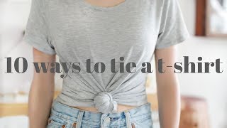 The Ultimate TShirt Knot  Glamrs Style HACK [upl. by Sotsirhc]