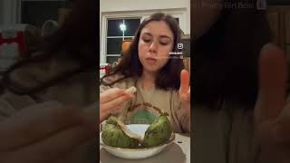 Try a Cherimoya fruit with me tropicalfruits cherimoya coolfruits california [upl. by Ytok]