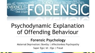 Psychodynamic Explanation of Offending Behaviour  Maternal Deprivation  Forensic Psychology [upl. by Leizar]