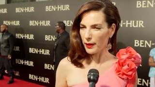 BenHur Ayelet Zurer quotNaomi BenHurquot Red Carpet Movie Premiere Interview  ScreenSlam [upl. by Analeh256]