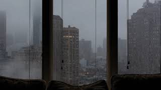 New York Apartment  Rain On Window Sounds Thunder Sounds  To Help You Sleep amp Study 24 Hrs [upl. by Bedell694]