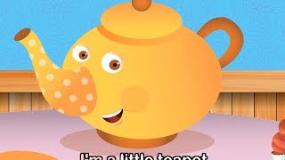 Im A Little Teapot with lyrics  Nursery Rhymes by EFlashApps [upl. by Ott543]