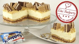 Knoppers  Torte  ohne Backen  knusprig  nussig  schokoladig  Backen mit Evas Backparty [upl. by Oz]